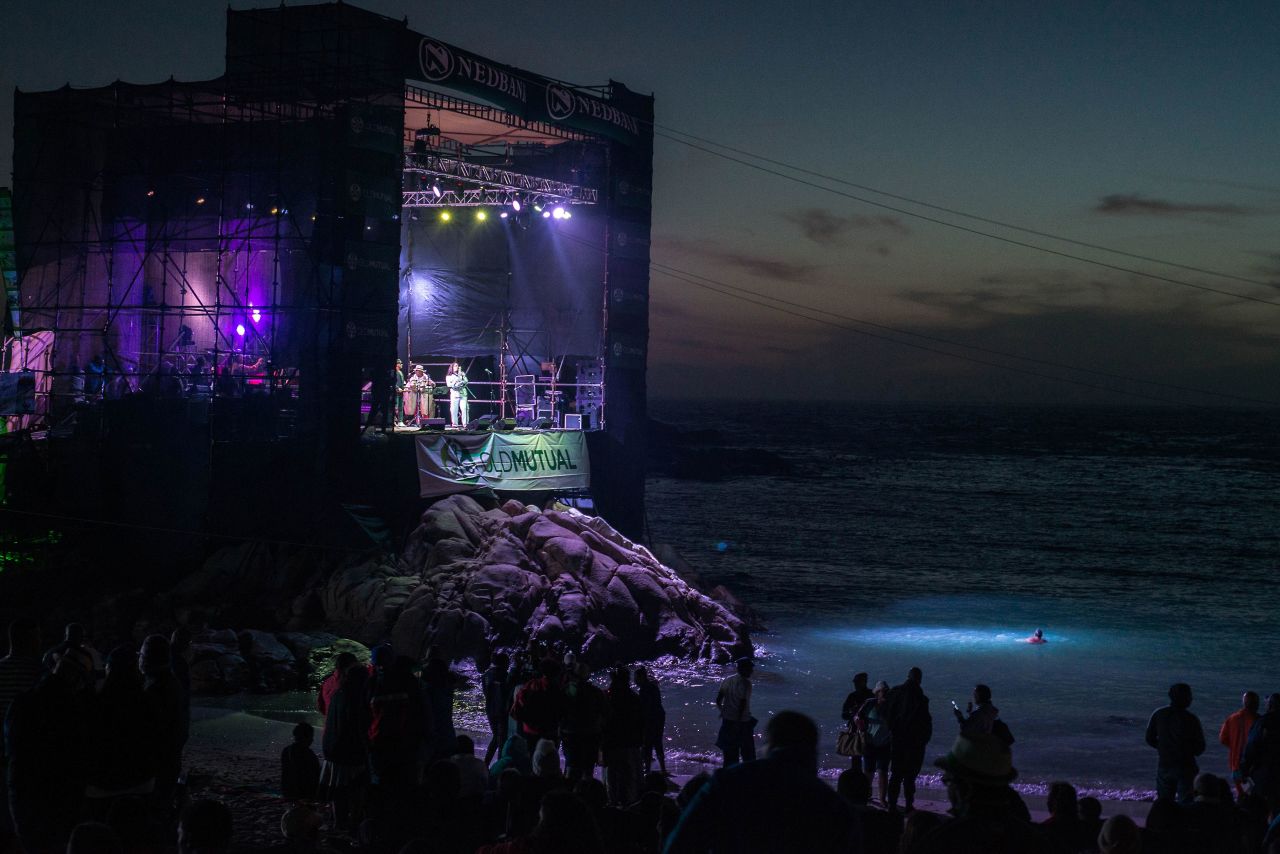 Since the event first took off in 2004, <a href="http://www.jazzontherocks.net/" target="_blank" target="_blank">Jazz on the Rocks</a> has seen both South African and international musicians play jazz at various beach locations around South Africa's coast in February and March. Pictured: British saxophone player Andrew Young performs during this year's festival at Tities Bay in Paternoster.<br /><br />