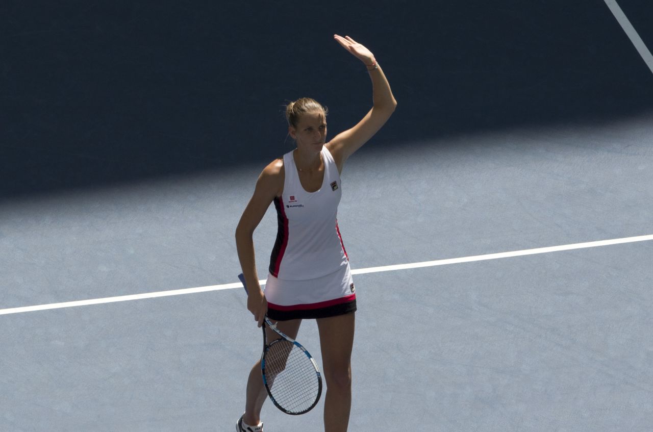 Karolina Pliskova earlier moved into the last four in the women's draw. 