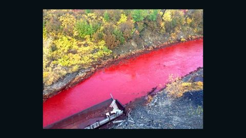 Residents told the local newspaper that it's not the first time the river has changed color. 