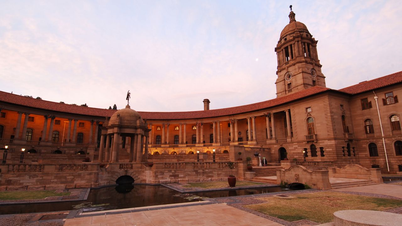 The Union Buildings, fronted by a Nelson Mandela statue, may be Pretoria's most prominent landmark.