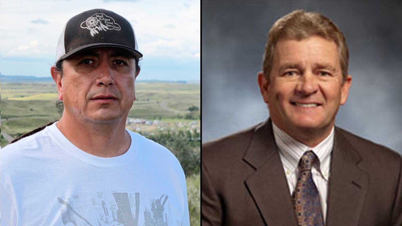 Standing Rock Sioux Chairman David Archambault II, left, and Energy Transfer Partners CEO Kelcy Warren.