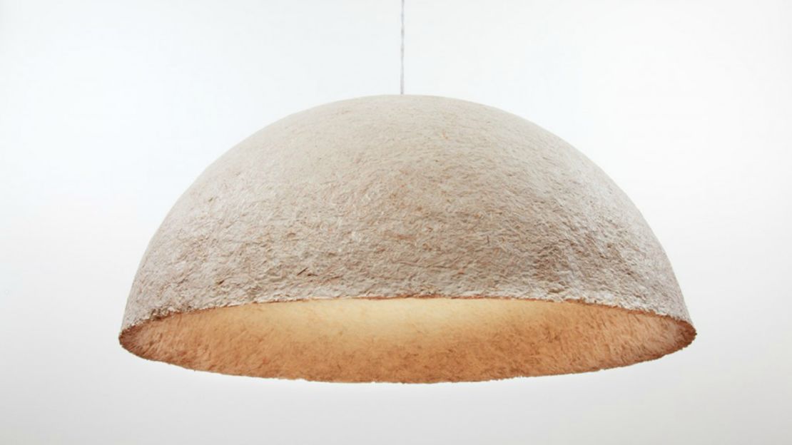 A lampshade grown using the material
