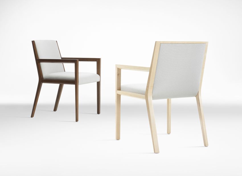 Also larger businesses such as furniture makers <a href="http://www.gunlocke.com/index.html" target="_blank" target="_blank">Gunlocke</a> use the material to make the seat backs on a range of arm chairs, pictured. 