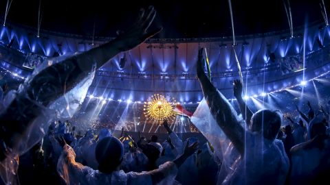 A crowd watches a performance during the <a href="http://edition.cnn.com/2016/09/07/sport/paralympics-opening-ceremony-rio-2016-5-things/index.html" target="_blank">Opening Ceremony of the Paralympic Games</a> at Maracana Stadium in Rio de Janiero on Wednesday, September 7.