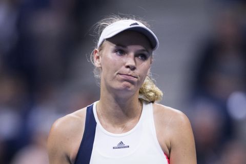 Kerber celebrated by beating Caroline Wozniacki 6-4 6-3 in the other semi. 