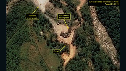 Recent satellite images of the North Korea test site show movement, monitoring site 38North says.