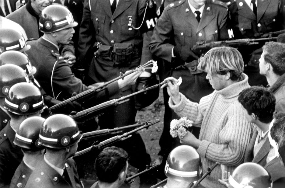 "We're highlighting that things like gay rights, feminism, fairness for women, fairness for black people, sharing of knowledge and personal computing came out of this era."<br /><br /><em>Anti-Vietnam demonstrators at the Pentagon Building, 1967</em>