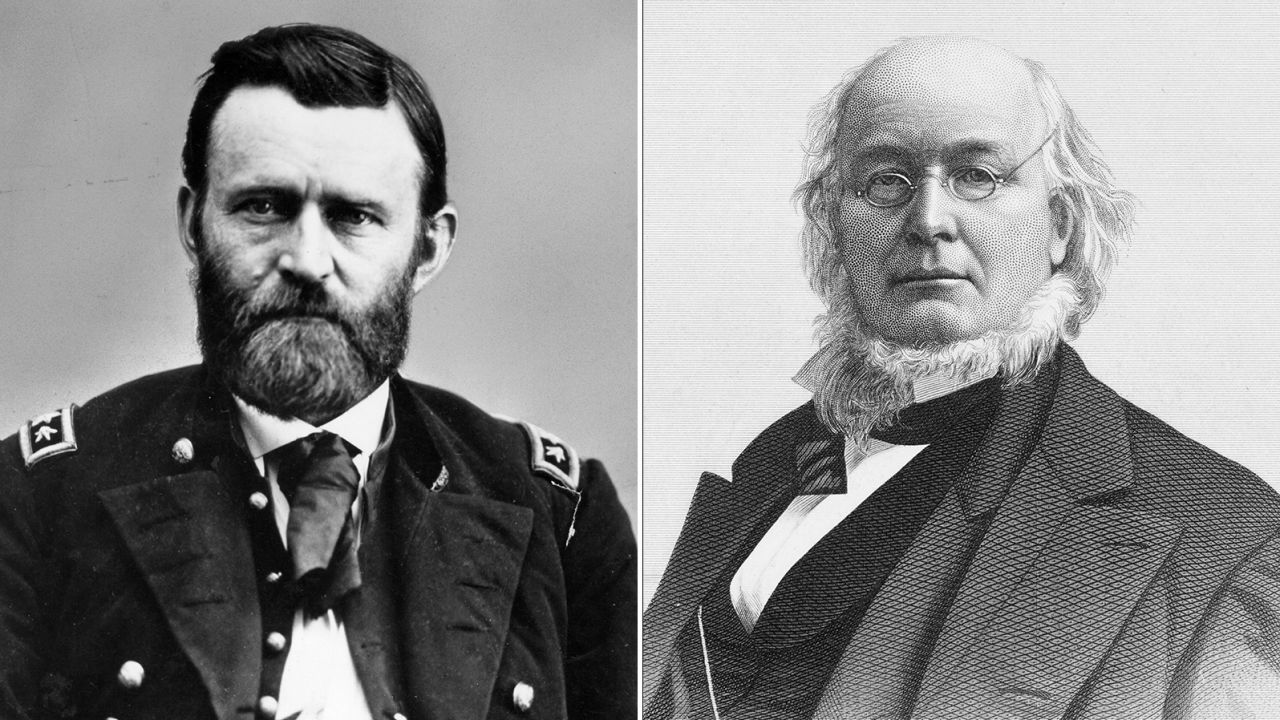 Ulysses S. Grant and the newspaperman and 1872 Liberal Republican presidential nominee, Horace Greeley.