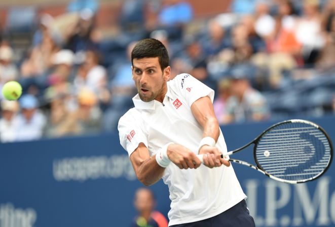 Novak Djokovic beat Gael Monfils in four sets to make a seventh US Open final.