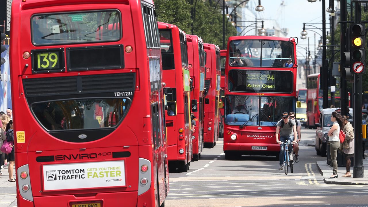 Up to 300 buses travel along Oxford Street during peak hours, making it the most polluted in the world by some measures. 