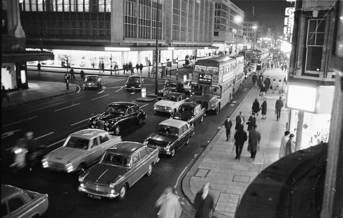 Oxford Street in the 1960s. But the age of urban car use may be ending. 