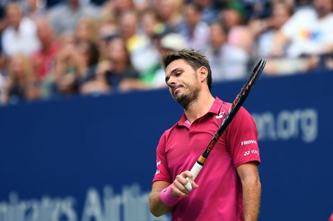Wawrinka was struggling with his game, including his serve. 