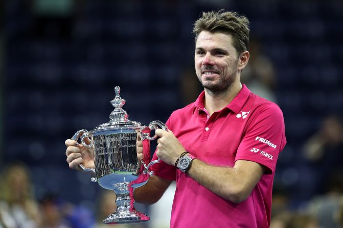 And Wawrinka would later be lifting the trophy. 