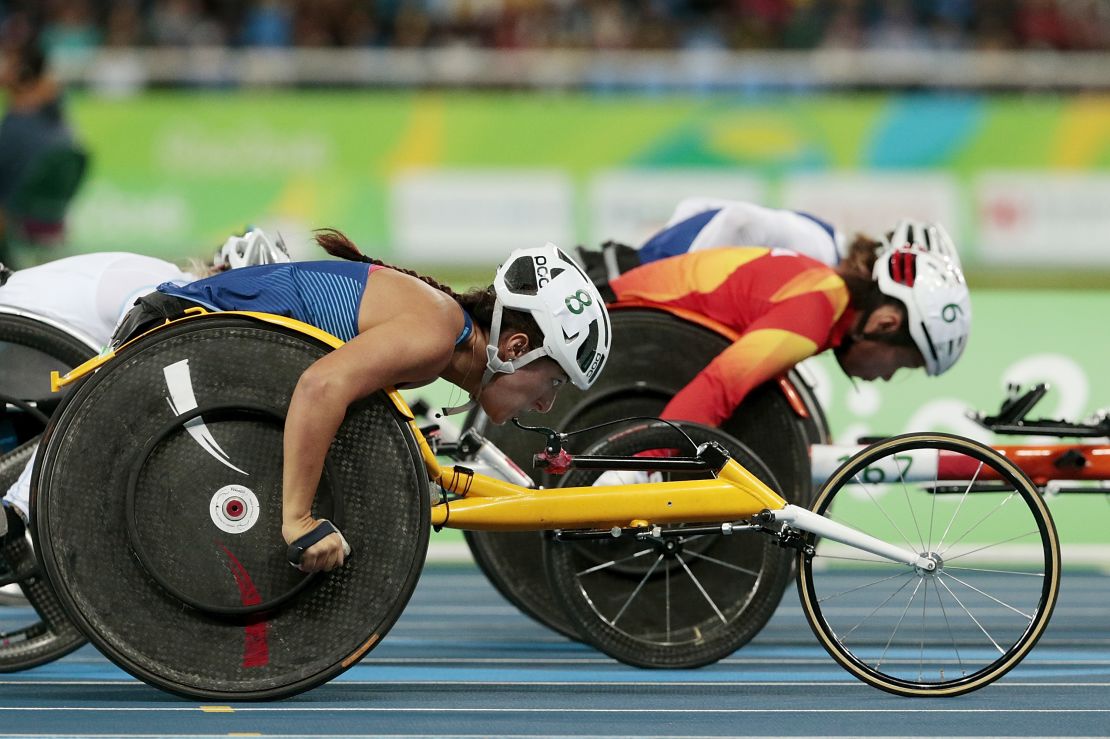 Hannah McFadden, adopted from Albania, was born without a femur in her left leg. Competing side by side in three events, the McFaddens could become the first sisters to finish side-by-side on the podium in Paralympic history.