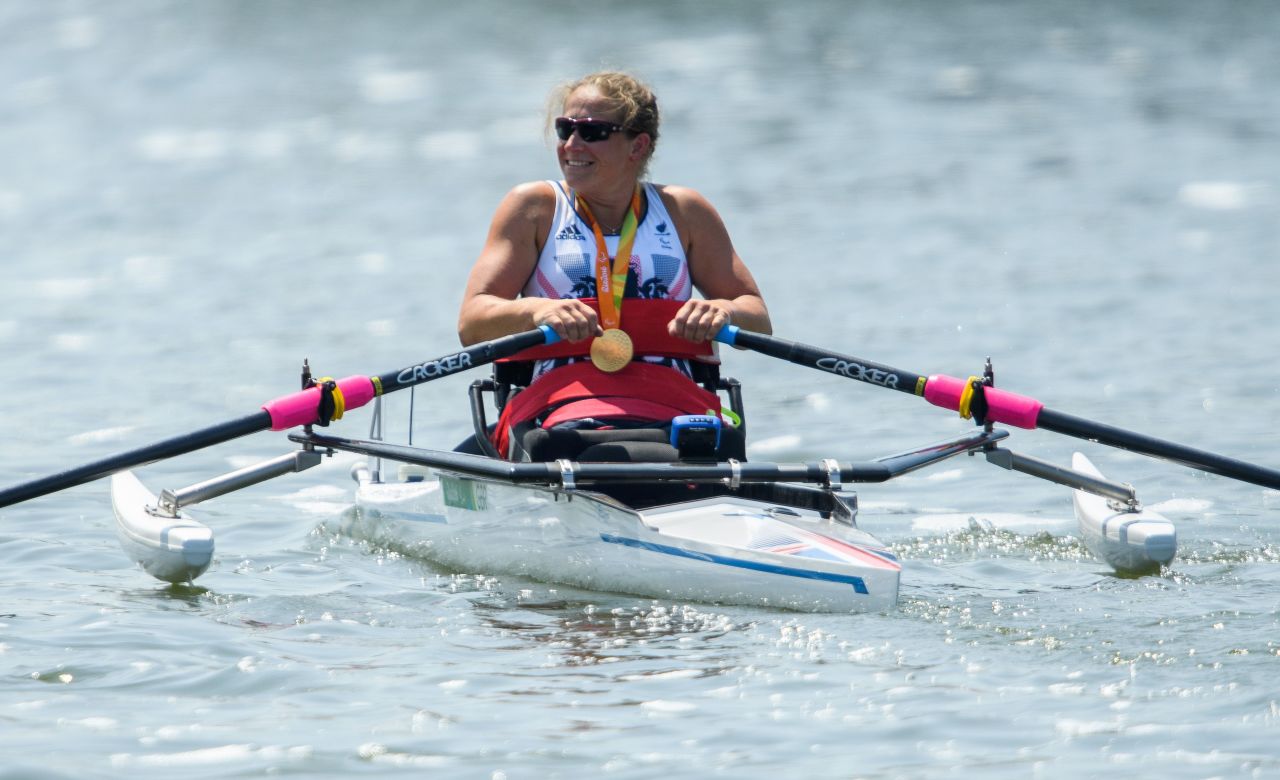 Rachel Morris sparked a gold rush for Team GB on the lake this morning, winning the women's arm-only single sculls (ASW1x). That was followed up by two more golds in the mixed double sculls and the mixed coxed four.