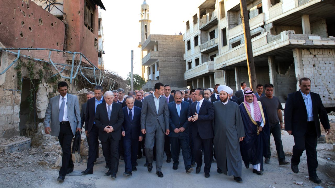President Bashar al-Assad walked through Daraya shortly before the ceasefire.