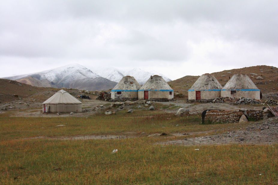 A collection of yurts along the Karakoram Highway.
