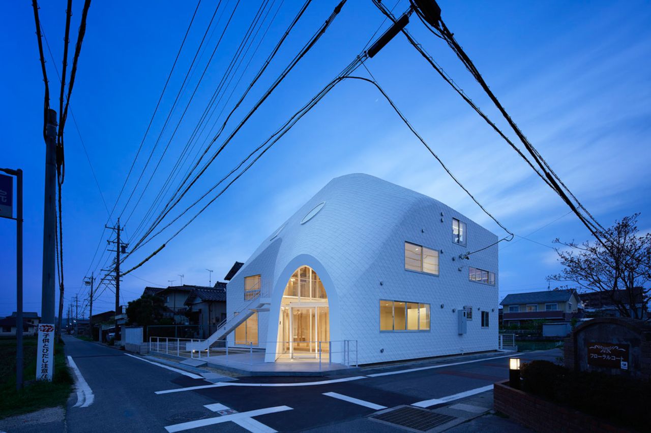 This kindergarten, located in the small town of Okazaki, is MAD Architects' first project in Japan. The beautiful school was designed to let children feel as comfortable as they do in their own homes.