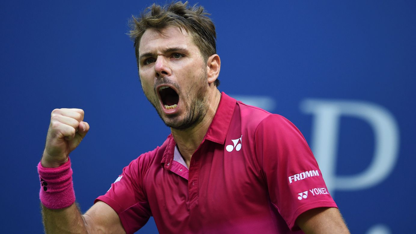 Stan Wawrinka reacts after winning a set against Novak Djokovic during the US Open final in New York on Sunday, September 11. Wawrinka went on to win his third grand slam title, <a href="http://www.cnn.com/2016/09/11/tennis/wawrinka-djokovic-us-open-final-tennis/index.html" target="_blank">upsetting the world No. 1 Djokovic</a> after a four-hour match.