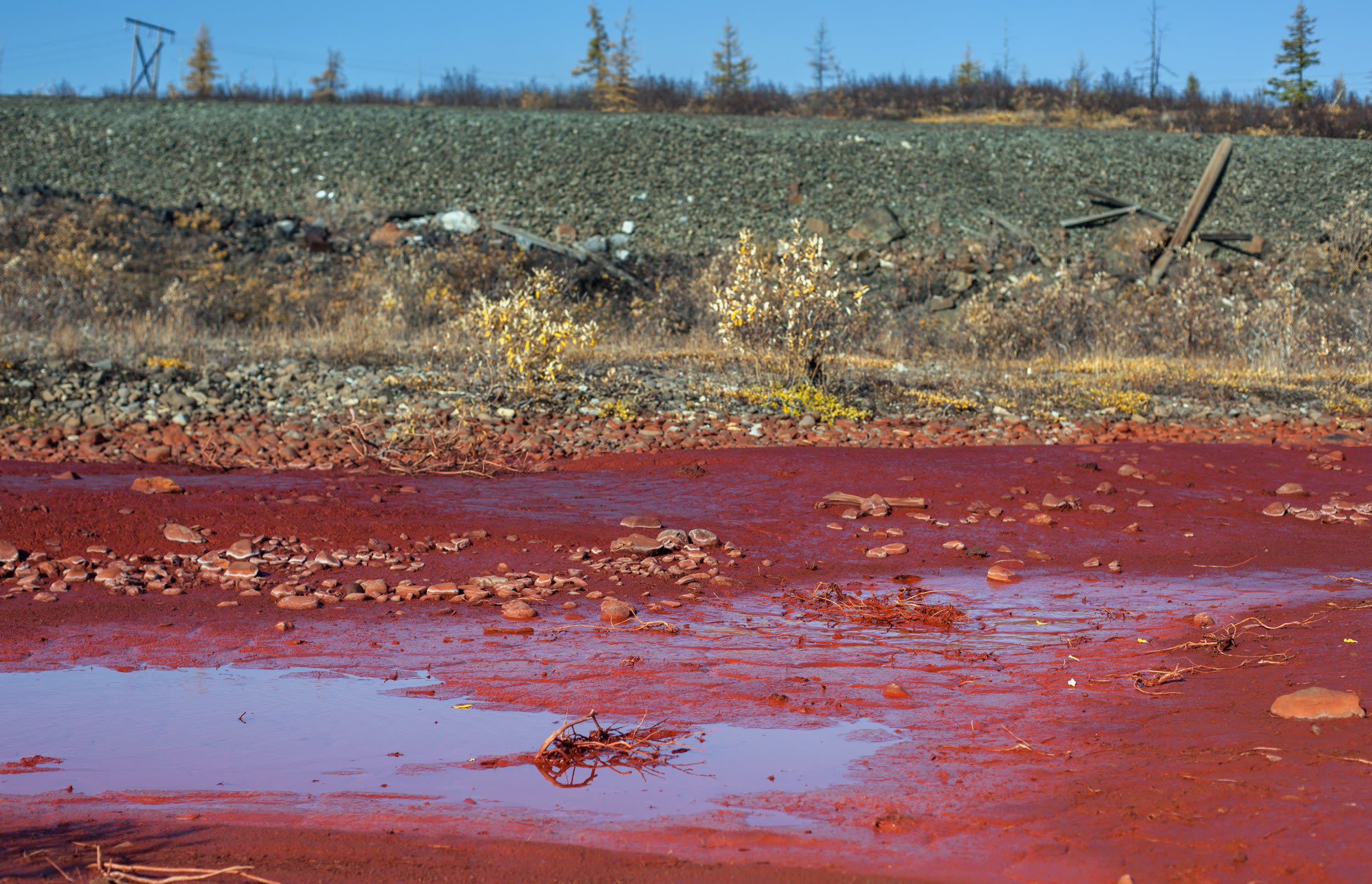 Russian river turned red by metallurgical waste, Norilsk Nickel