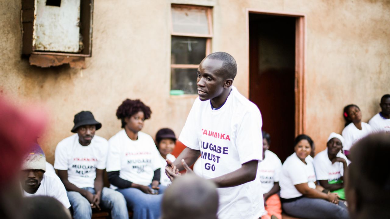 "We're not afraid of what will come," says anti-Mugabe activist Hardlife Mzingu.