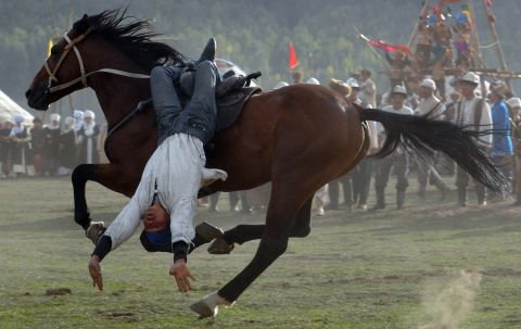Horses are an integral part of Nomad culture and are at the center of the Games. Foreign teams were able to rent animals in order to compete.