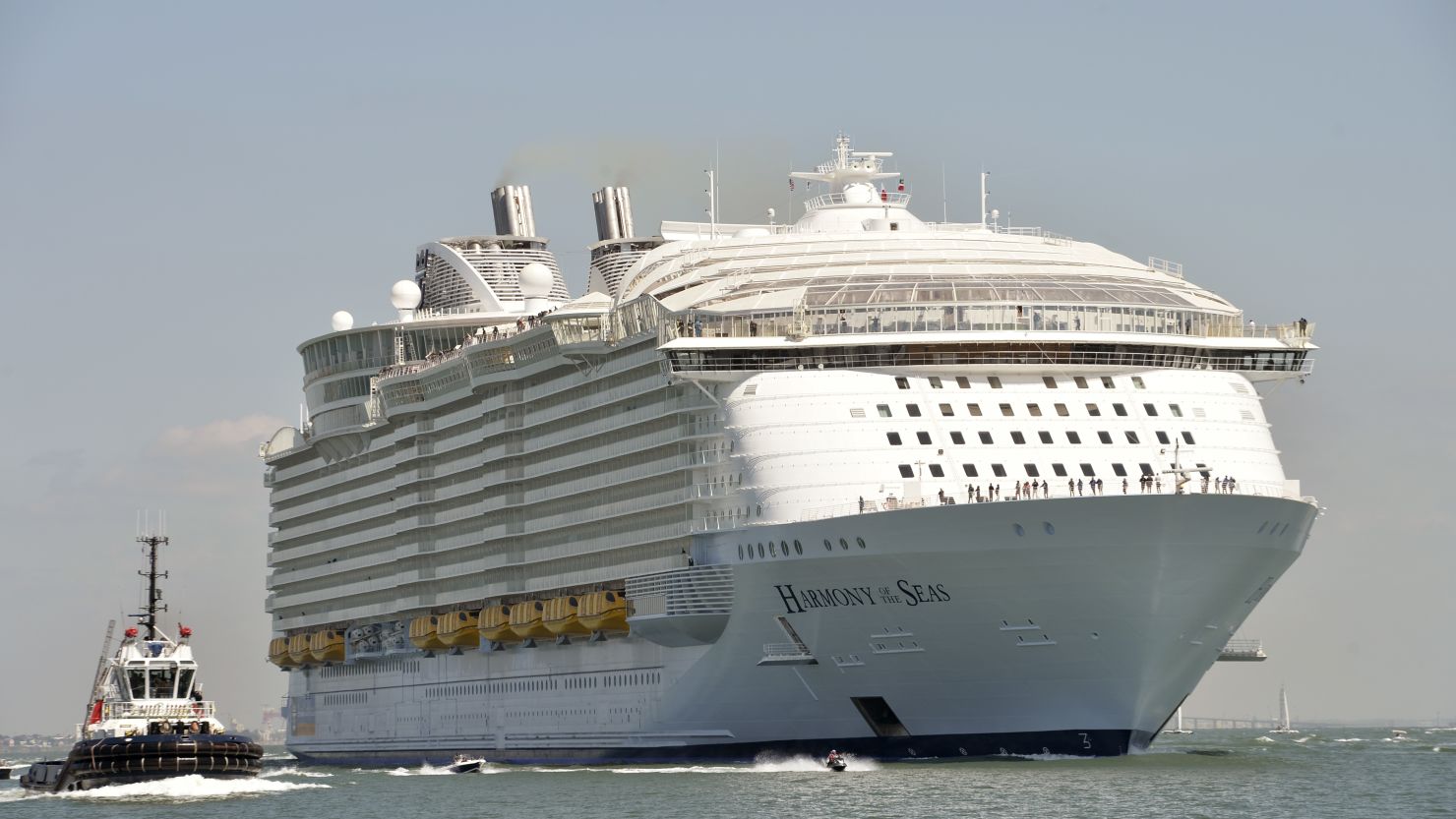 Harmony of the Seas is the world's largest cruise liner, measuring 1,188 feet long (362 meters). 
