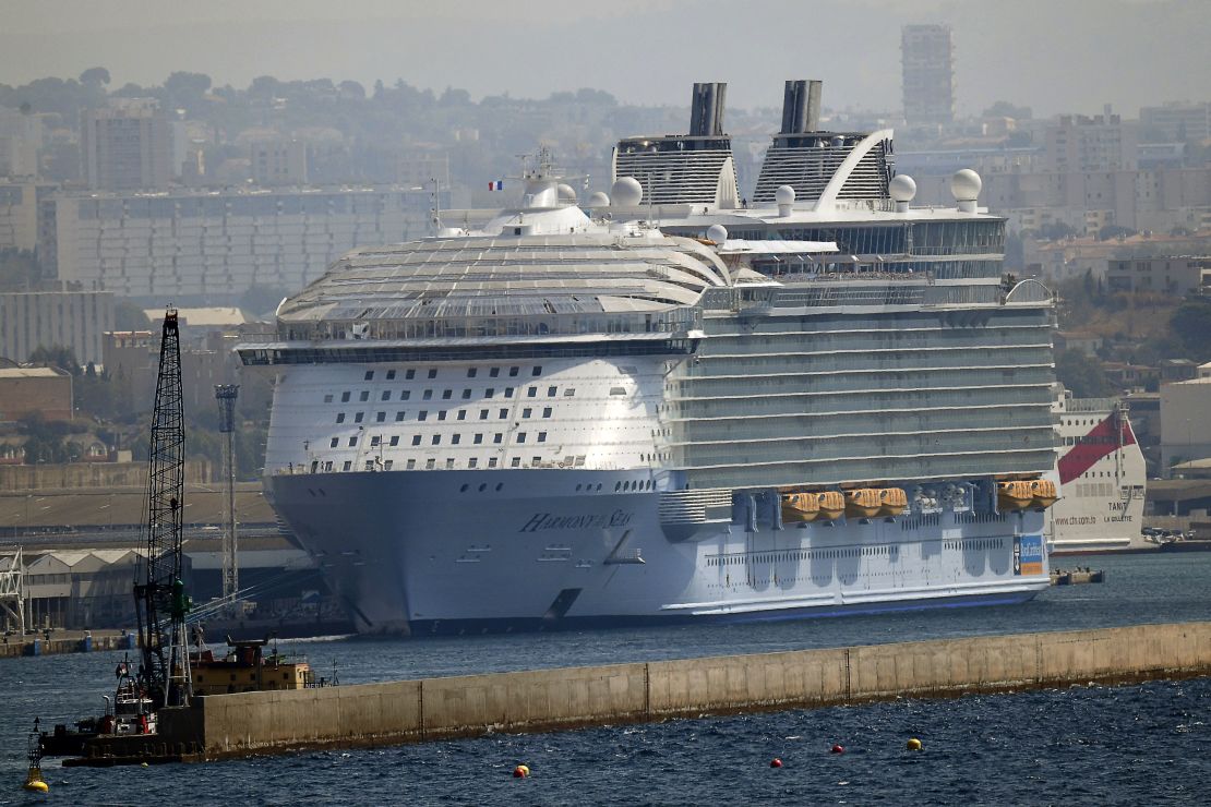 Harmony of the Sea as it docked after the tragic deaths