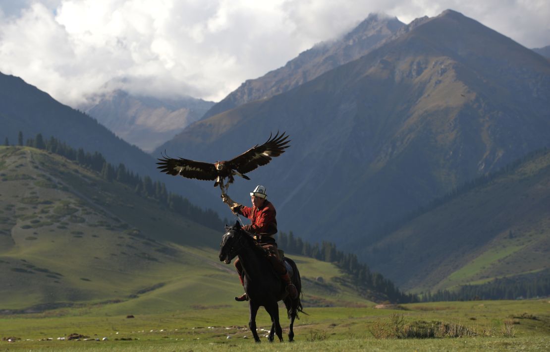 Eagle hunting is one of the events at the Games.