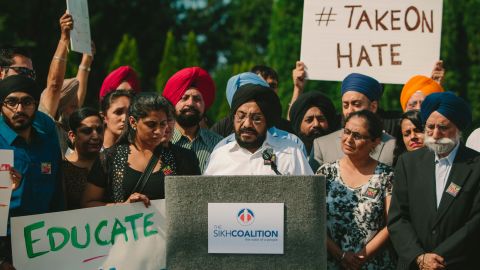 The Sikh Coalition sponsored a rally in Darien, Illinois, where Inderjit Singh Mukker was beaten unconscious by a teenager who yelled: "Terrorist, go back to your country" and "Bin Laden!" 