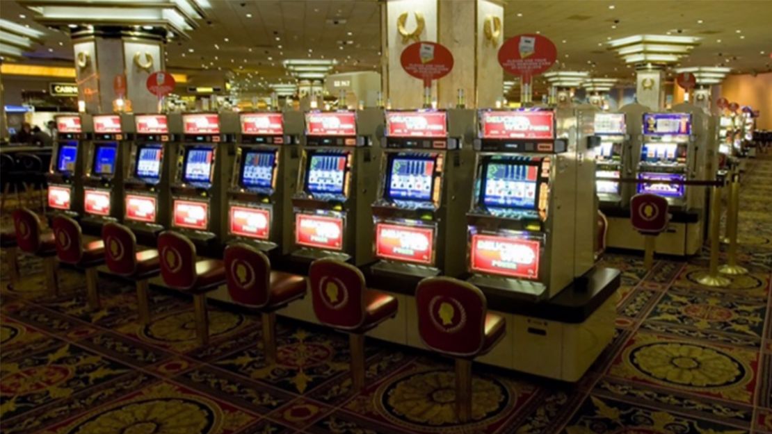 The slot machines at Trump Plaza.