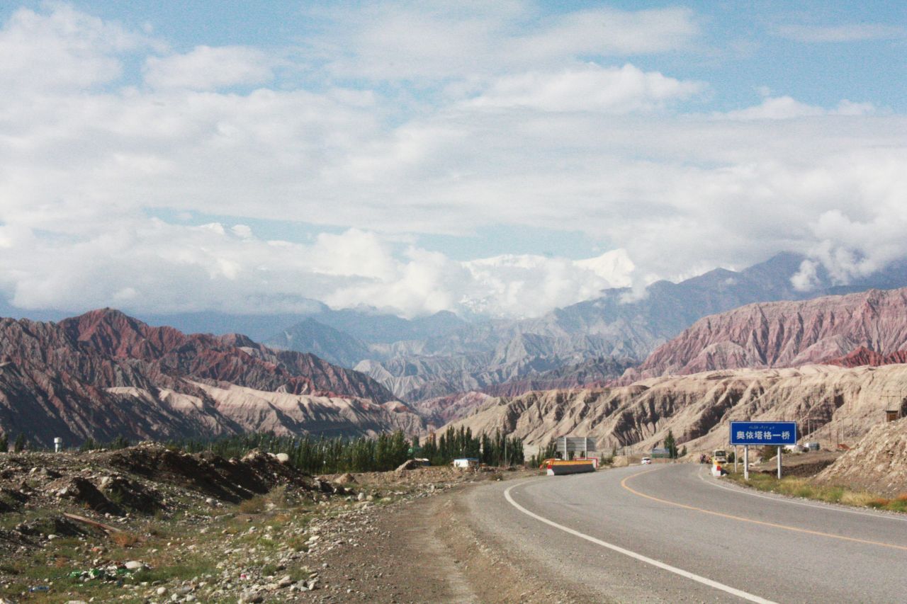 The Karakoram Highway in Xinjiang.