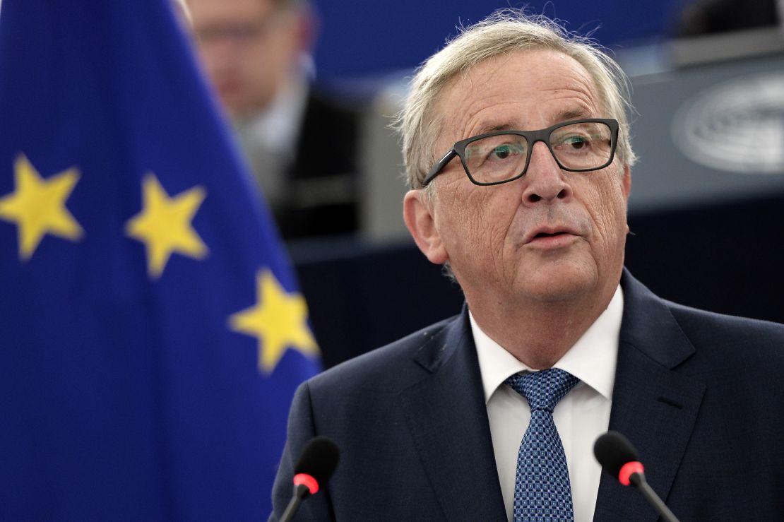 EU chief Jean-Claude Juncker delivers his State of the Union address.