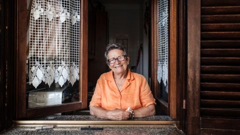 Maria Del Prete, 87, puts her long life down to the fact she eats good, natural food and never stands still.