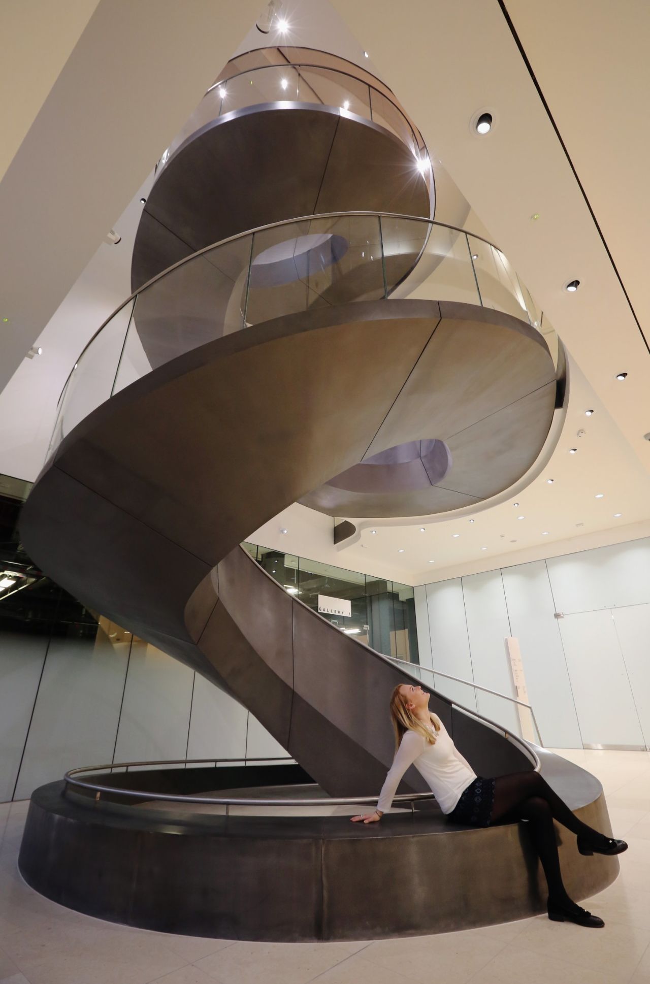 In London, the Wellcome Collection's showpiece staircase cost 1.1 million pounds ($1.5 million) and was designed by Wilkinson Eyre. 