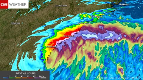 Julia is forecast to dump upwards of 10 inches of rain across the southeast coastline.