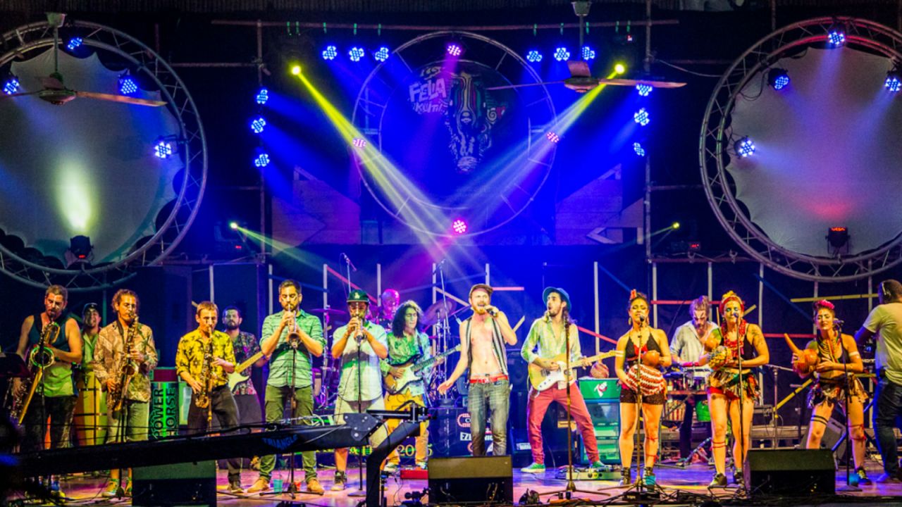 <a href="http://www.felabration.net/" target="_blank" target="_blank">Felabration</a> is a seven-day cultural festival which includes photography exhibitions, symposiums, film screenings and music performances by both Nigerian and foreign artists. Pictured: The Chilean band Newen Afrobeat performs at this year's festival.<br />