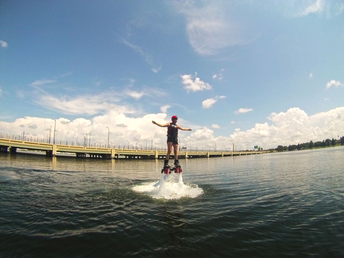 For about $100, flyboard flights generate adrenaline.