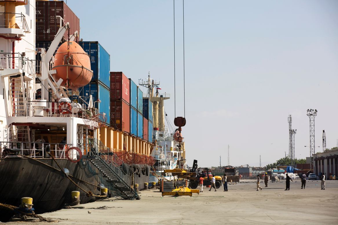 Loading cargo ship at the Port of Berbera on December 5, 2015. The main exports from Somaliland are livestock to the Gulf countries Saudi Arabia, Dubai and Qatar. 