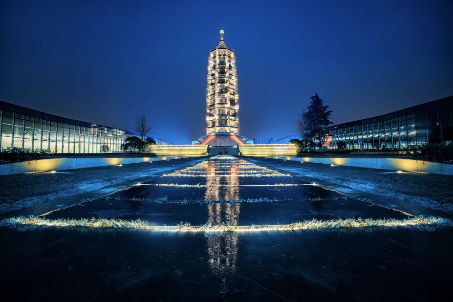 The "Porcelain Tower of Nanjing," first constructed in 1412, has been rebuilt with steel beams near its original location, along with a museum that highlights its former cultural might.