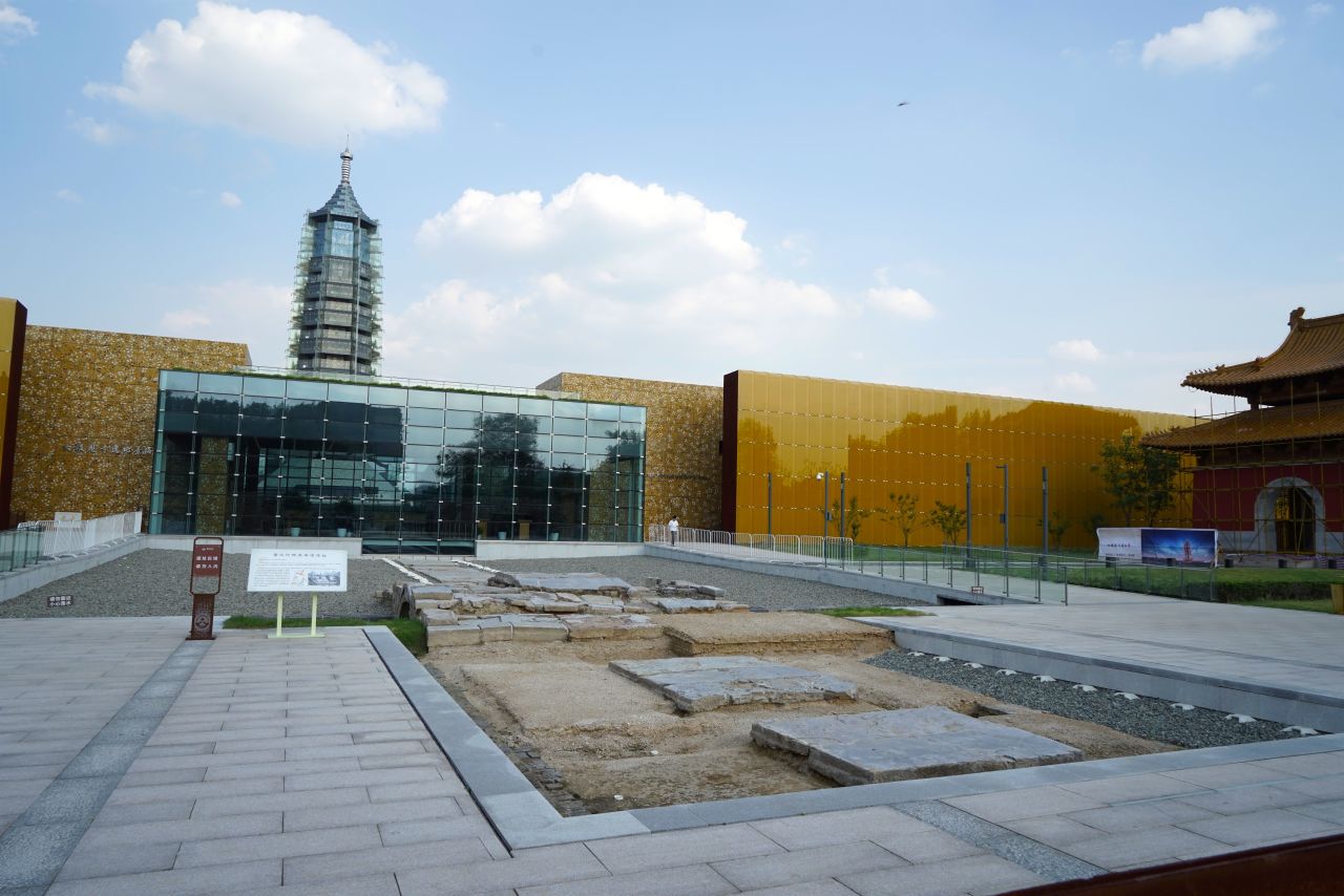The old and new consciously stand side by side at the Porcelain Tower Heritage Park -- a contrast that's also noticeable throughout the city.