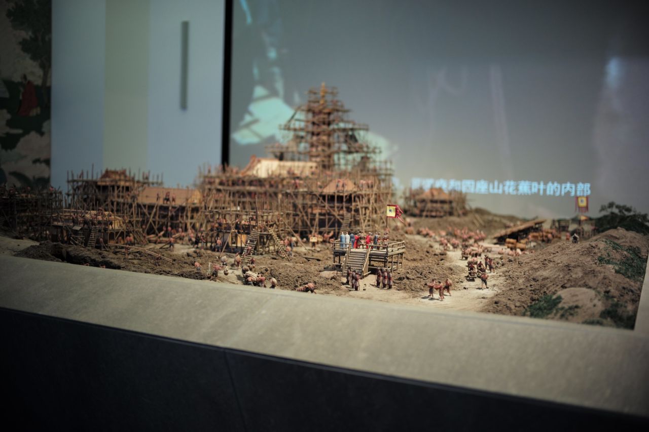 A model of the Bao'en Temple complex during the 15th century Ming dynasty.