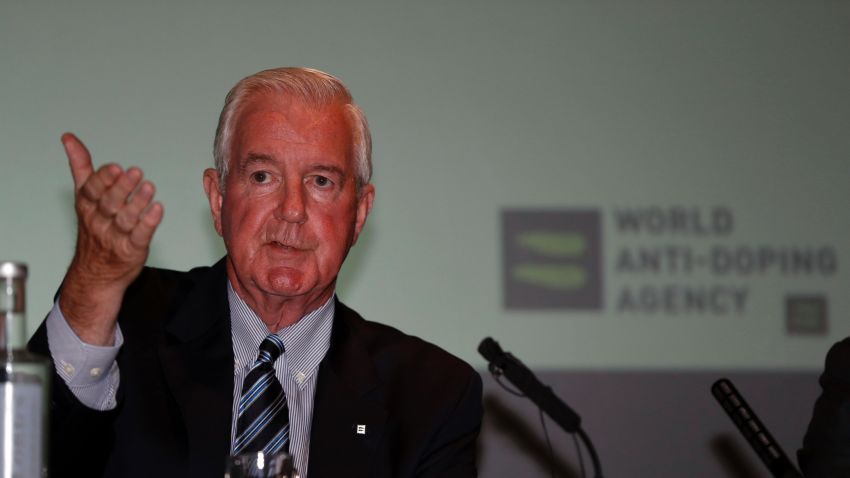 Sir Craig Reedie, President of World Anti-Doping Agency (WADA) speaks at a media symposium at Lord's cricket ground in London on June 20, 2016.
Craig Reedie, the head of the World Anti-Doping Agency, indicated today he would be prepared to back "precedent-setting action" against Russia following suggestions the country's entire team could be banned from August's Olympic Games in Rio. / AFP / ADRIAN DENNIS        (Photo credit should read ADRIAN DENNIS/AFP/Getty Images)