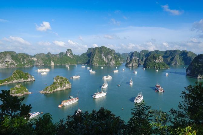 "Vietnam. It grabs you and doesn't let you go. Once you love it, you love it forever," CNN's Anthony Bourdain said. During this visit, he explored Halong Bay, pictured, and <a href="http://www.cnn.com/2016/09/22/travel/bourdain-parts-unknown-obama-hanoi/">dined with President Obama</a> in Hanoi.