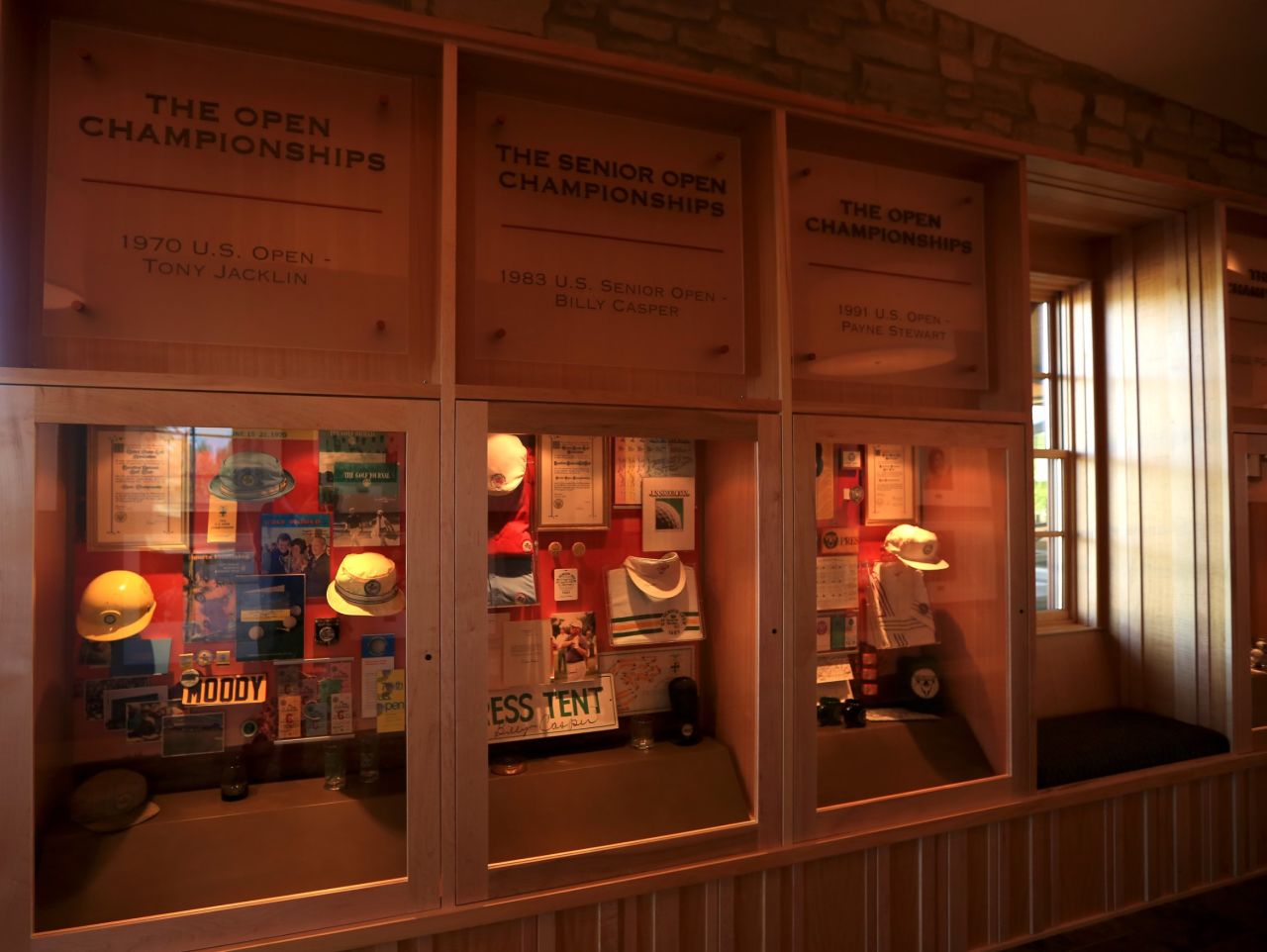 It includes a display of memorabilia from the 1970 and 1991 US  Opens and the 1983 US Senior Open, won by Billy Casper.