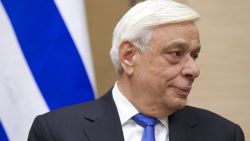 Greek President Prokopis Pavlopoulos attends a meeting with his Russian counterpart at the Novo-Ogaryovo residence outside Moscow on January 15, 2016. AFP PHOTO / POOL / IVAN SEKRETAREV / AFP / POOL / IVAN SEKRETAREV        (Photo credit should read IVAN SEKRETAREV/AFP/Getty Images)