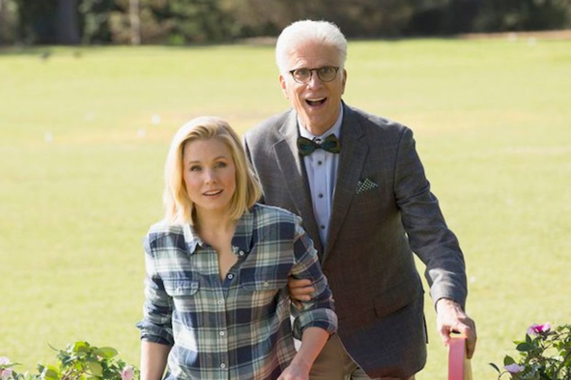 Kristen Bell and Ted Danson in 'The Good Place.'