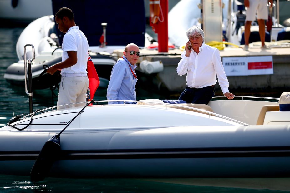 There were whispers his time could be up under previous owner CVC, but its chief executive Donald MacKenzie (center) initially kept the octogenarian on board despite F1's recent problems.