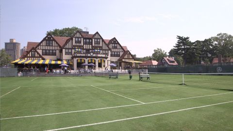 The clubhouse remains in excellent condition along with the smaller surrounding grass courts (pictured), and retains some of the "tea party" atmosphere from its halcyon days.