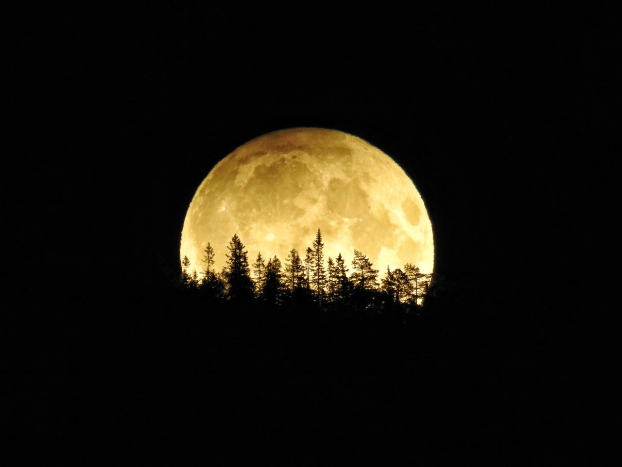 A luminous harvest moon has stargazers under its spell. Lisbett Lindstad caught this image early Saturday, September 17, in Vikersund, Norway.